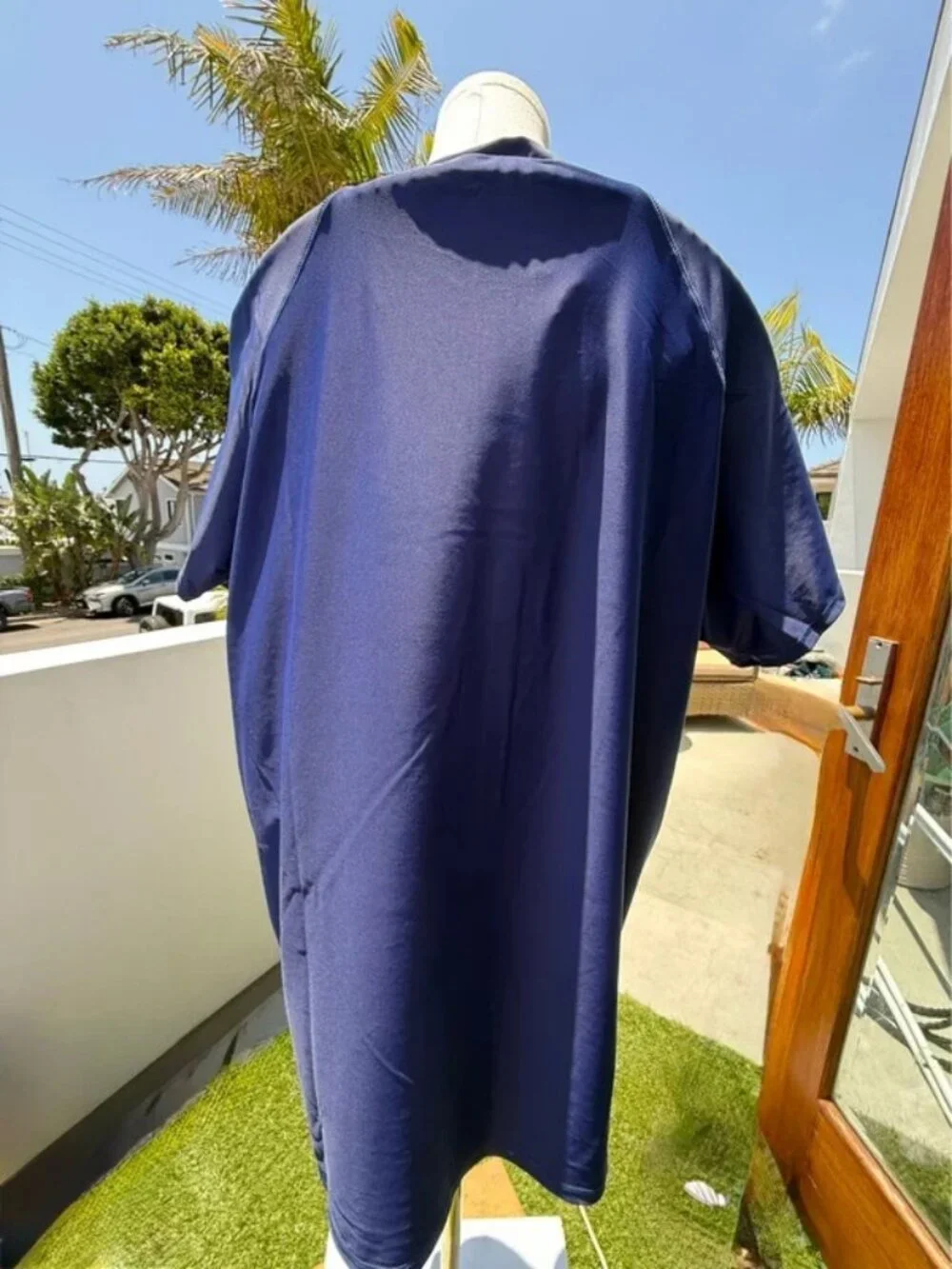 NWT Unisex Swim/Sun Shirt UV Block Swim Xip Navy Blue Size XXL